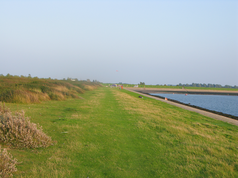 Naaktstrand Oesterdam stukje in puzzel van verdronken stad