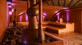 Prachtige grote sauna in Ossterse look en feel bij Sauna Thermen Berendonck