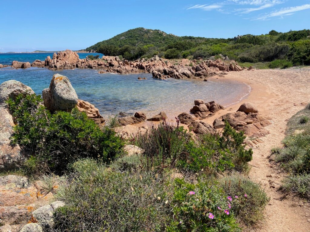 Naaktstrand Liscia Ruja ligt in een baai op Sardinië