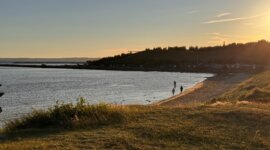zonsondergang op Naaktstrand Knähaken