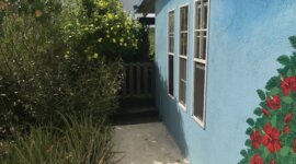 exterieur en tuin van naturisten accommodatie dos iguana op Bonaire