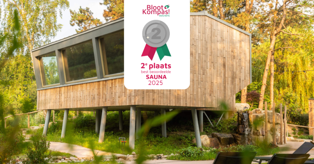Vitae Wellnessresort Roosendaal is op de tweede plaats geëindigd bij de BlootKompas! Awards 2025 in de categorie 'Best beoordeelde Sauna'!