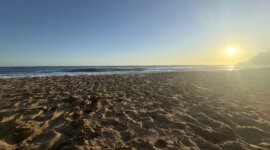 Sunset op Naaktstrand Glyfada Beach