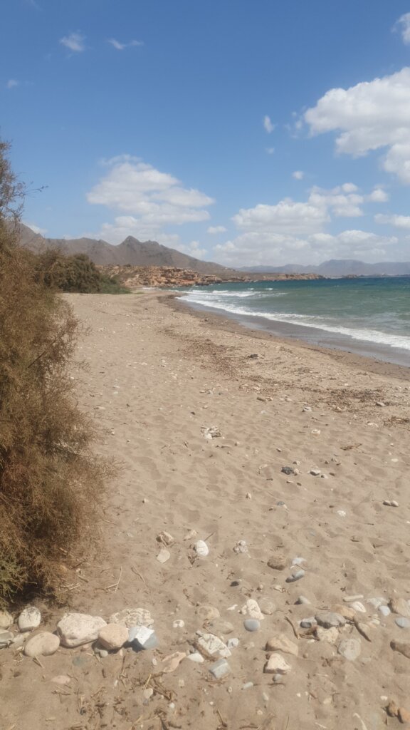 naakt recreëren op zandstrand Mazarrón