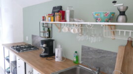 keuken Naturistenaccommodatie A diófa - De Notelaar